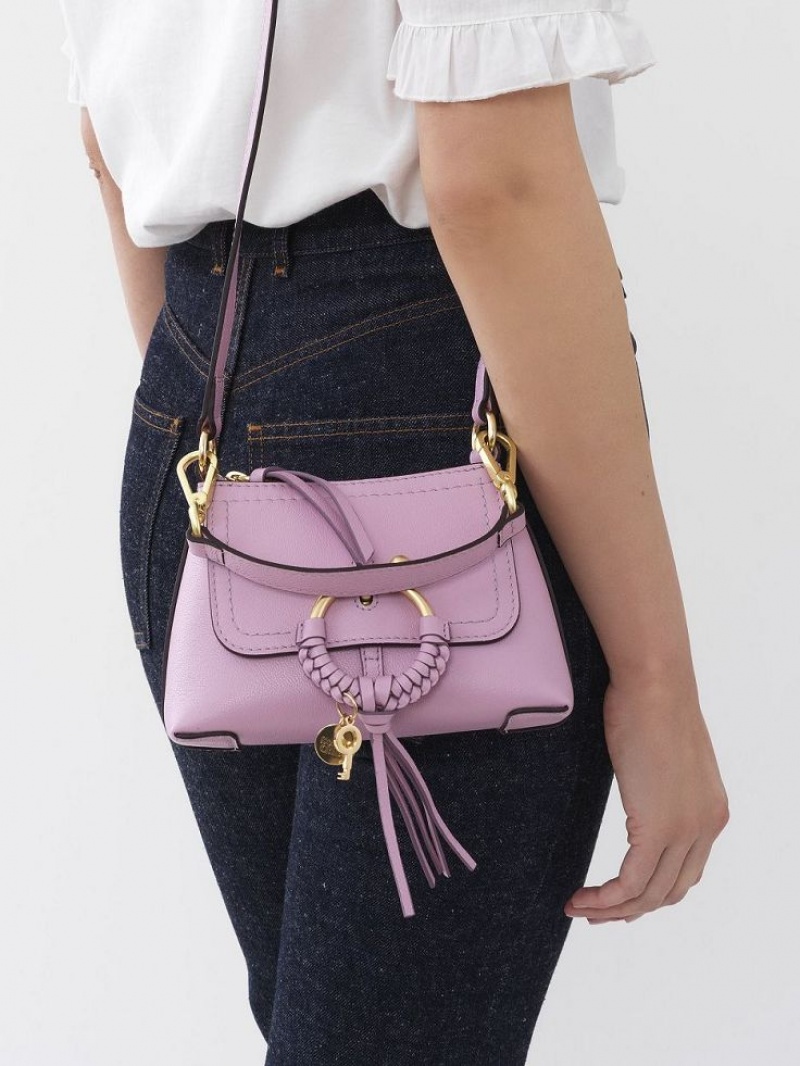 Bolsa De Hombro Chloe Joan Mini Lavanda Blancos | CHE-SR14686
