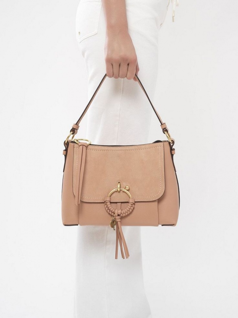 Bolsa De Hombro Chloe Joan Small Cafes Rosas | CHE-SR14697