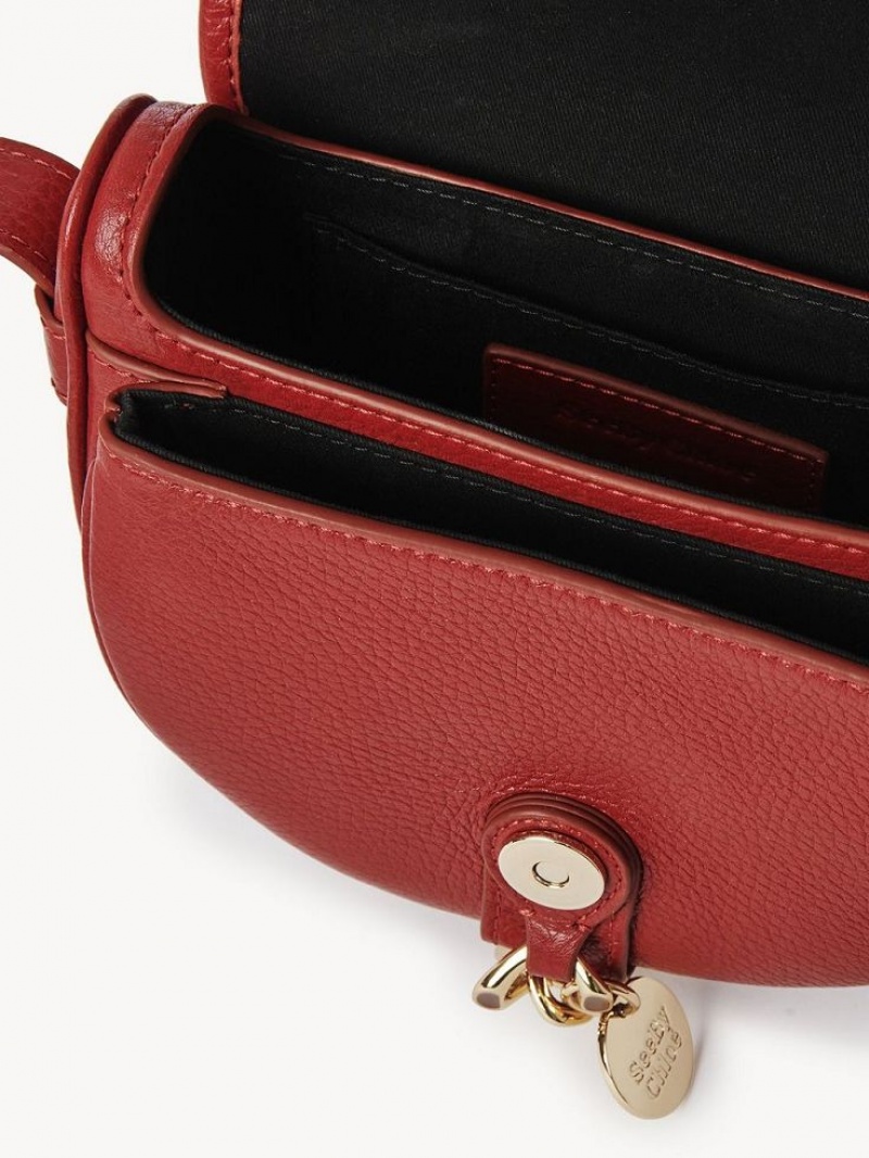 Bolsa De Hombro Chloe Mara Small Saddle Rojos | CHE-SR14602