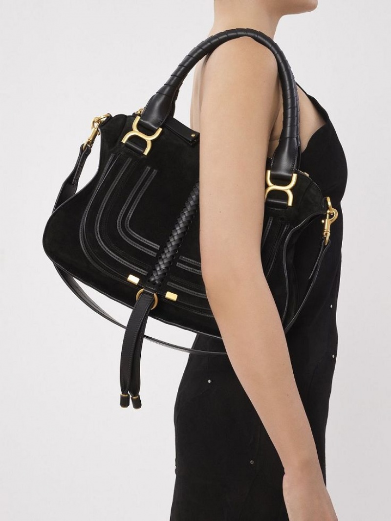 Bolsa De Hombro Chloe Marcie Double Carry Negros | CHE-SR13438