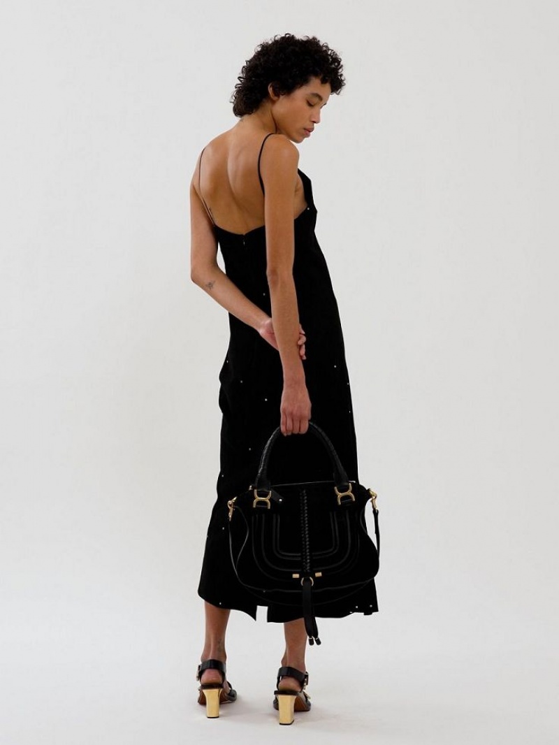 Bolsa De Hombro Chloe Marcie Double Carry Negros | CHE-SR13438
