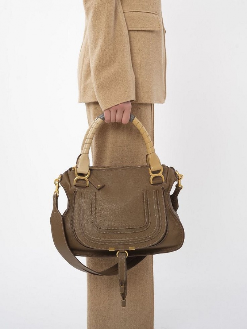 Bolsa De Hombro Chloe Marcie Double Carry Marrom | CHE-SR13439