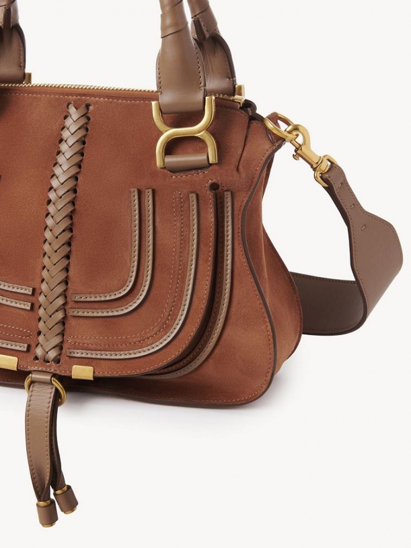 Bolsa De Hombro Chloe Marcie Small Double Carry Marrom | CHE-SR13440