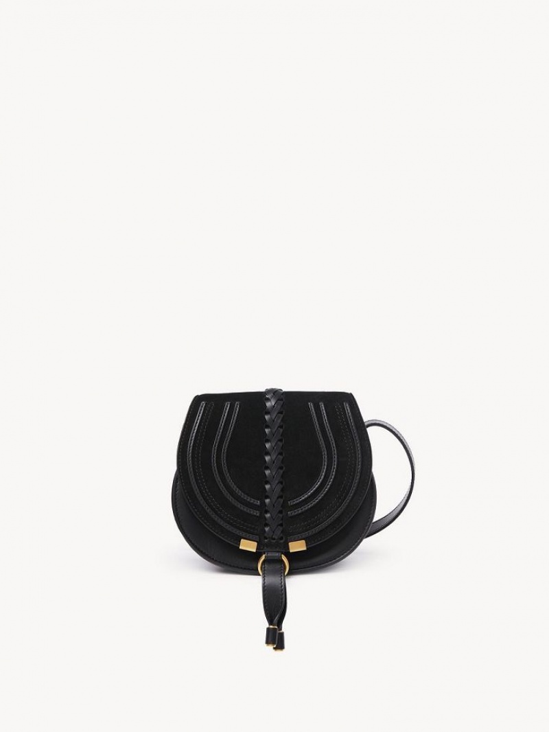Bolsa De Hombro Chloe Marcie Small Saddle Negros | CHE-SR13413