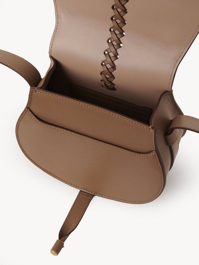 Bolsa De Hombro Chloe Marcie Small Saddle Marrom | CHE-SR13414