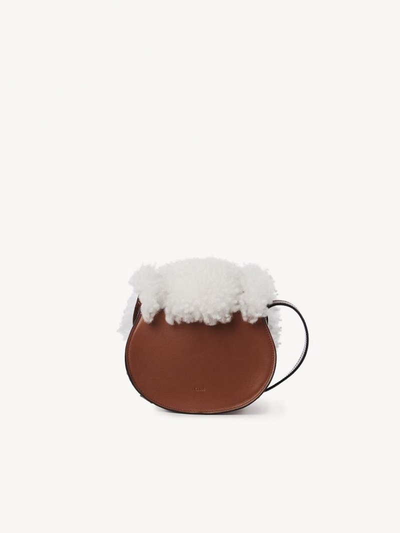 Bolsa De Hombro Chloe Marcie Small Saddle Marrom | CHE-SR13425