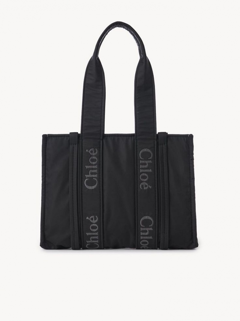 Bolsa De Hombro Chloe Medium Woody Negros | CHE-SR13428