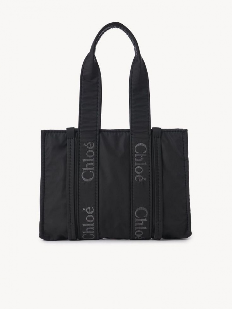Bolsa De Hombro Chloe Medium Woody Negros | CHE-SR13428
