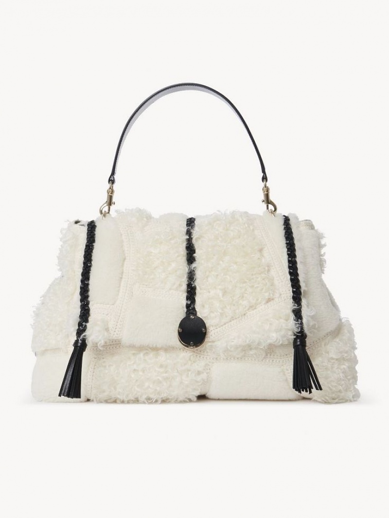 Bolsa De Hombro Chloe Penelope Large Soft Blancos | CHE-SR13442