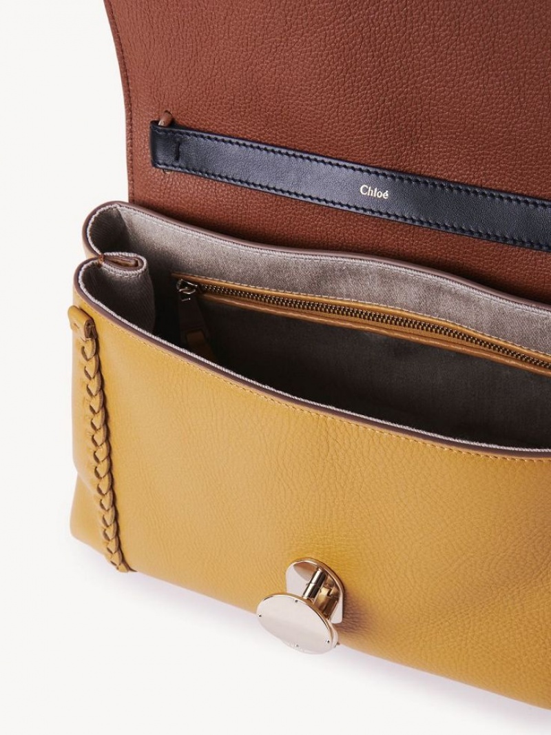 Bolsa De Hombro Chloe Penelope Medium Soft Dorados | CHE-SR13444