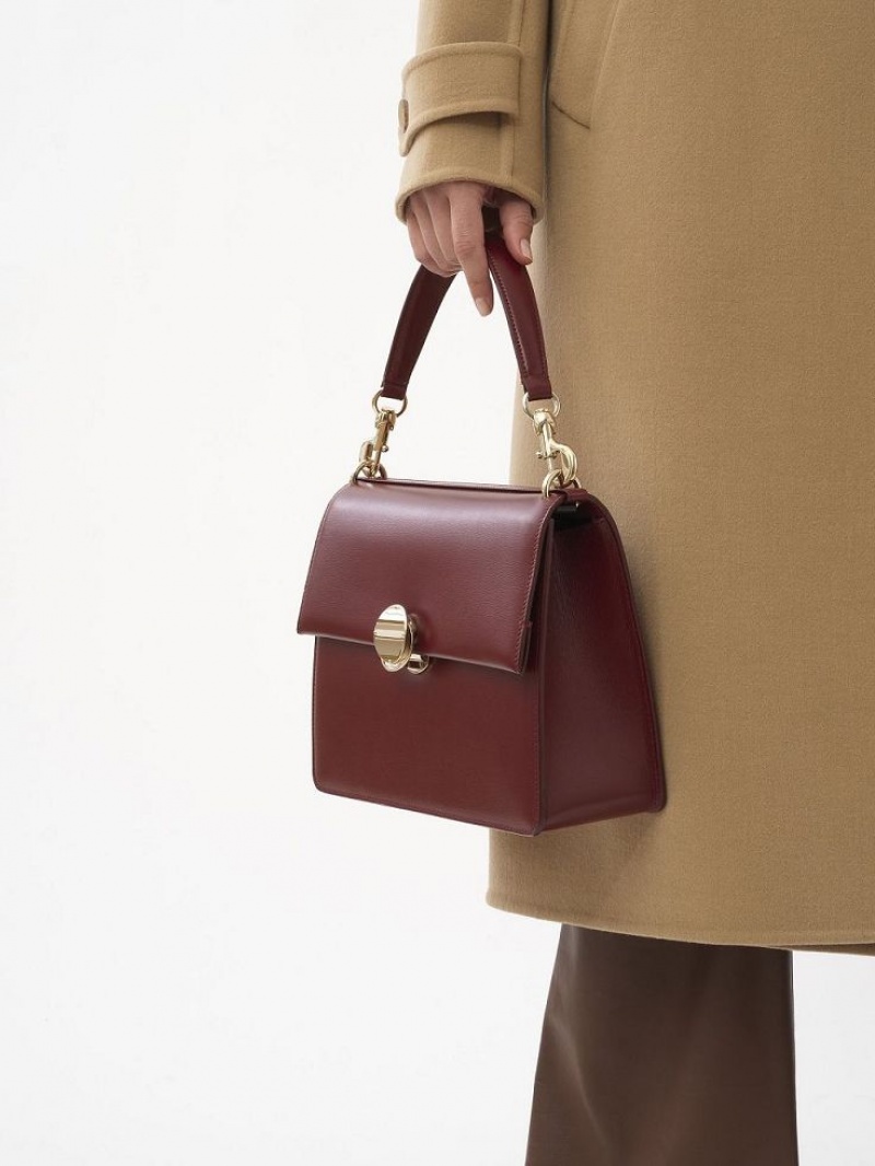 Bolsa De Hombro Chloe Penelope Medium Top Handle Rojos Oscuro | CHE-SR13447
