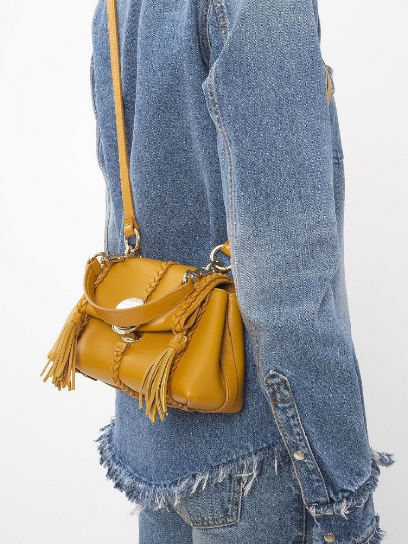 Bolsa De Hombro Chloe Penelope Mini Soft Amarillos | CHE-SR13450