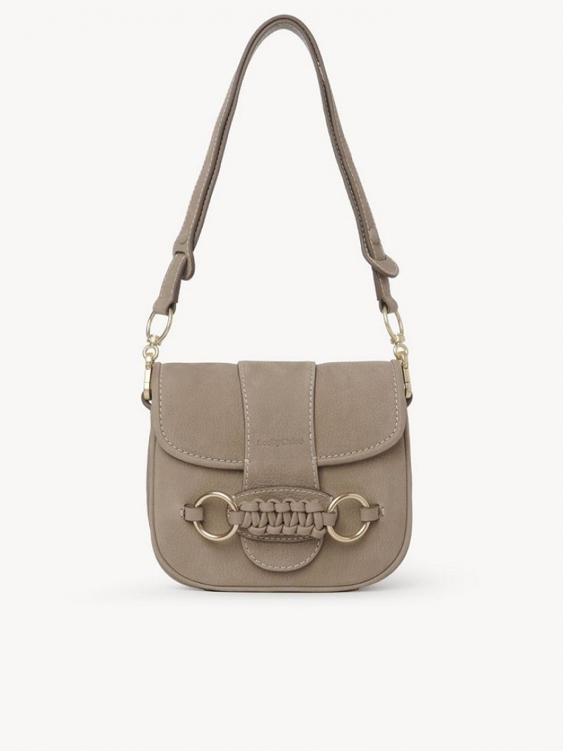 Bolsa De Hombro Chloe Saddie Satchel Grises | CHE-SR14666