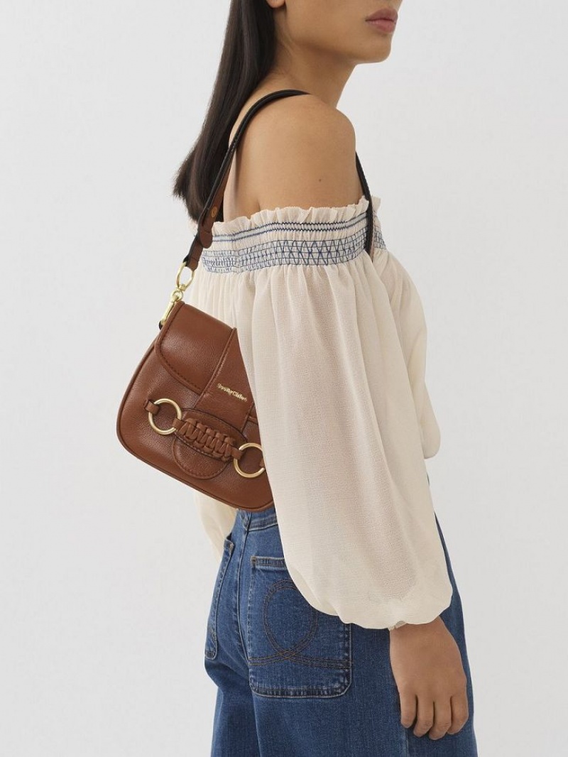 Bolsa De Hombro Chloe Saddie Satchel Marrom | CHE-SR14632