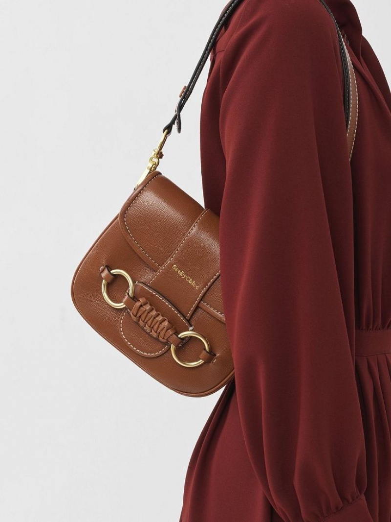 Bolsa De Hombro Chloe Saddie Satchel Marrom | CHE-SR14667
