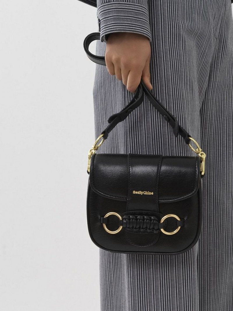 Bolsa De Hombro Chloe Saddie Satchel Negros | CHE-SR14631