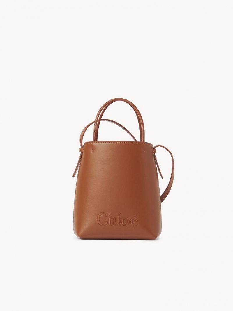 Bolsa De Hombro Chloe Sense Micro Marrom | CHE-SR13406