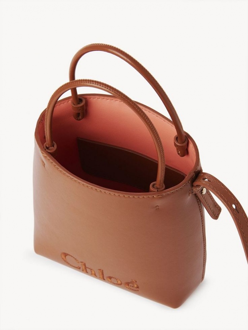 Bolsa De Hombro Chloe Sense Micro Marrom | CHE-SR13406