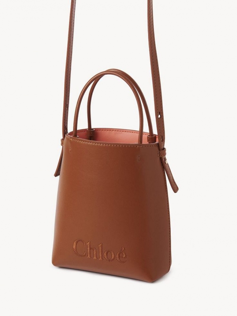 Bolsa De Hombro Chloe Sense Micro Marrom | CHE-SR13406