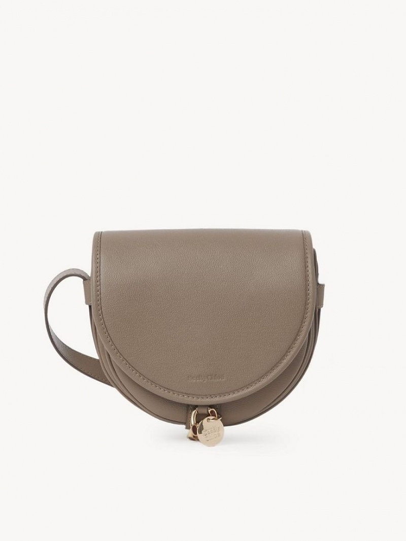 Bolsa De Hombro Chloe Small Mara Saddle Grises | CHE-SR14627