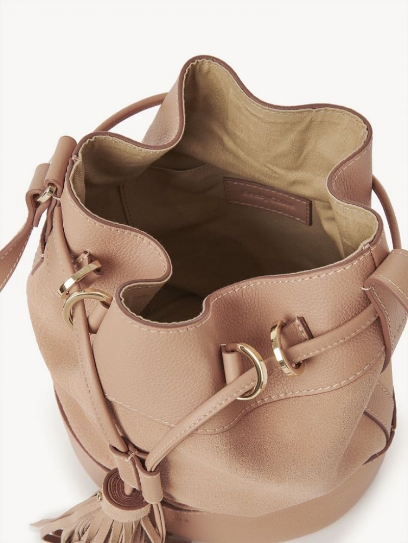 Bolsa De Hombro Chloe Vicki Bucket Cafes Rosas | CHE-SR14609