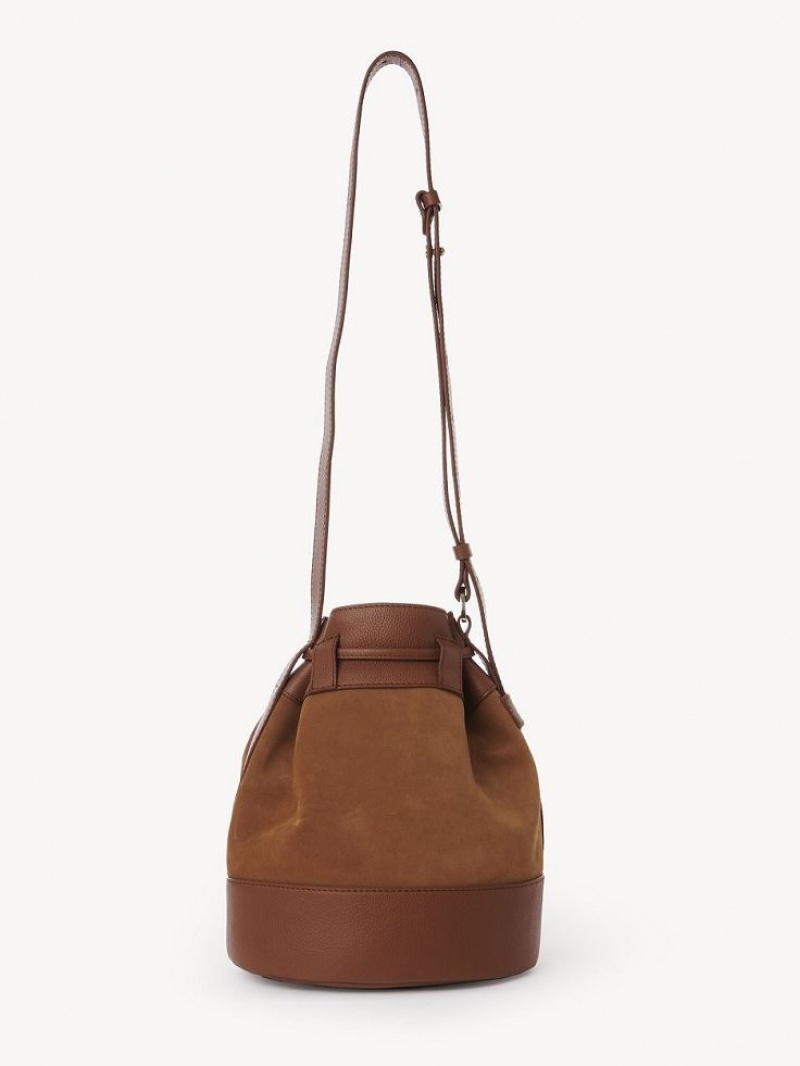 Bolsa De Hombro Chloe Vicki Bucket Marrom | CHE-SR14622