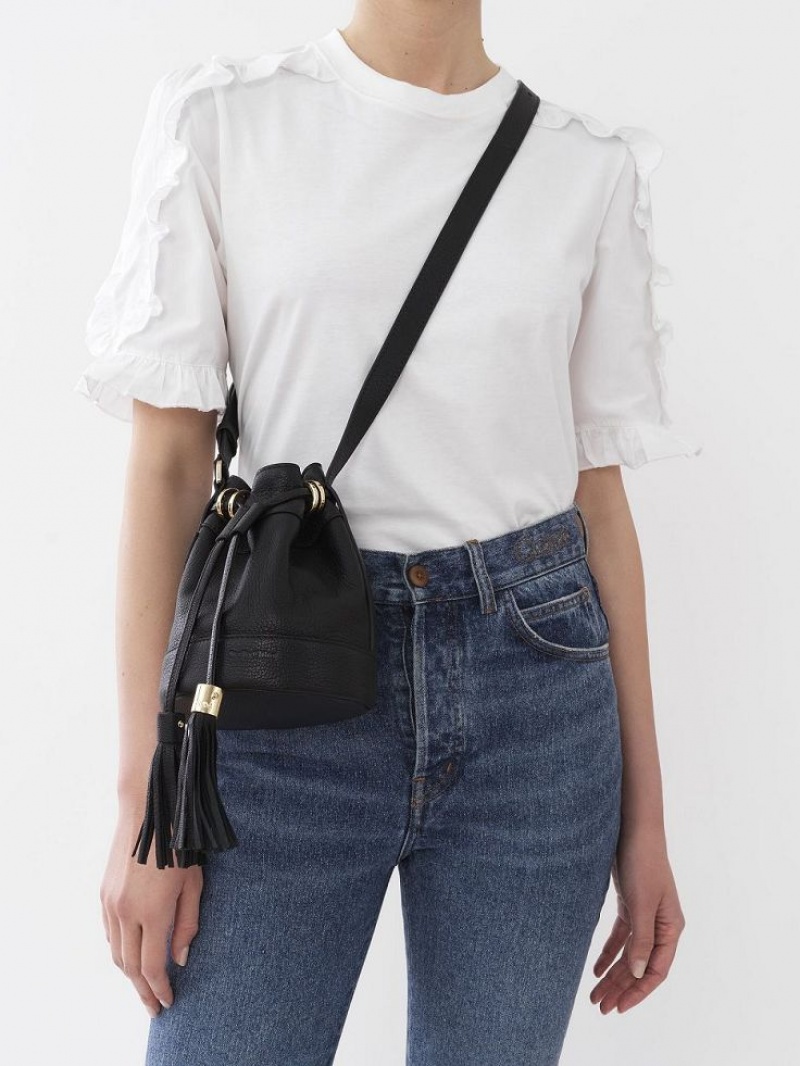 Bolsa De Hombro Chloe Vicki Small Bucket Negros | CHE-SR14644