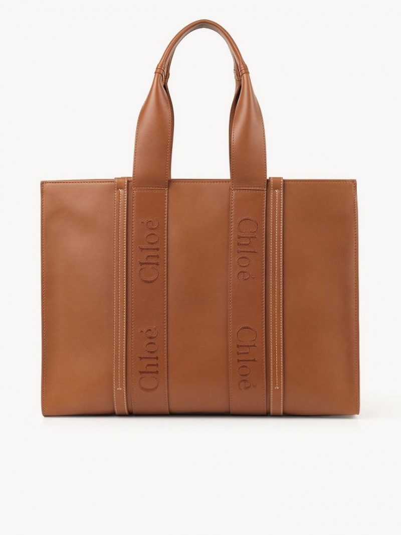 Bolso Tote Chloe Large Woody Marrom | CHE-SR13348