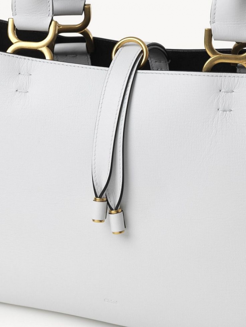 Bolso Tote Chloe Marcie Small Blancos | CHE-SR13302
