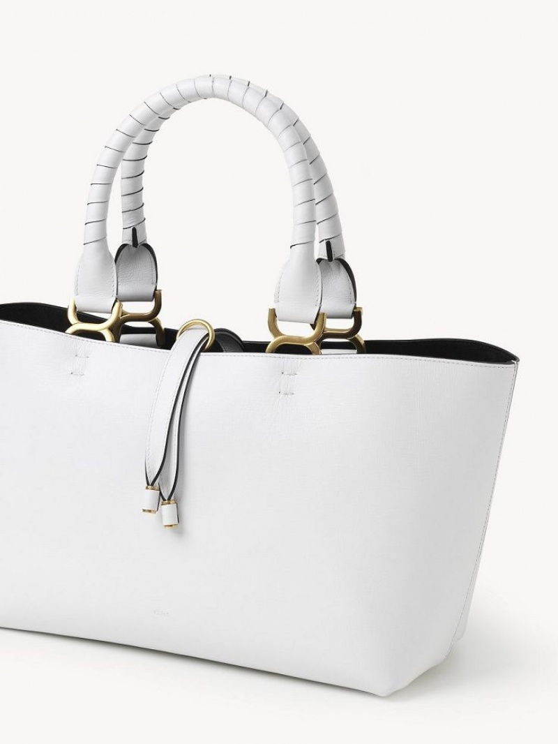 Bolso Tote Chloe Marcie Small Blancos | CHE-SR13302