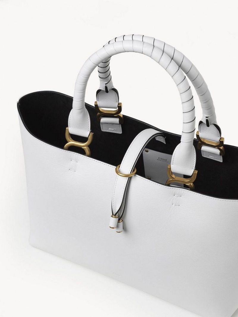 Bolso Tote Chloe Marcie Small Blancos | CHE-SR13302