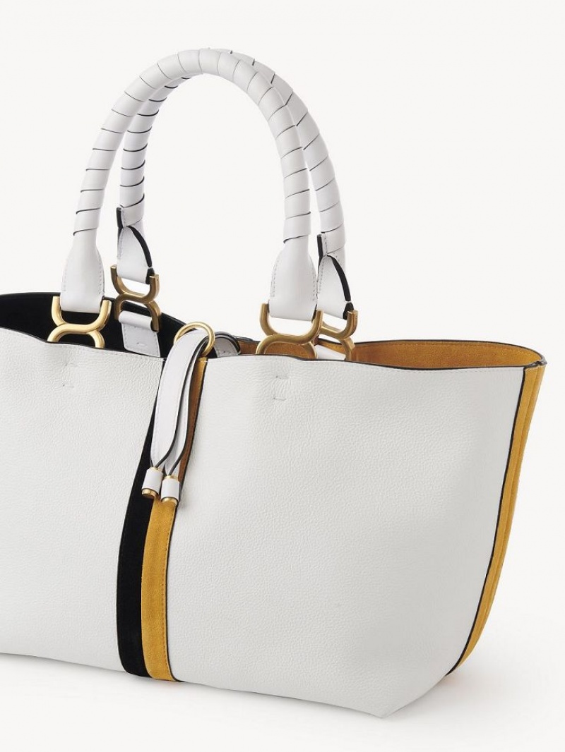 Bolso Tote Chloe Marcie Small Multicolor Blancos | CHE-SR13303