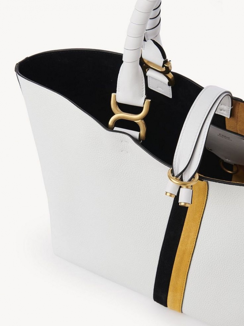 Bolso Tote Chloe Marcie Small Multicolor Blancos | CHE-SR13303