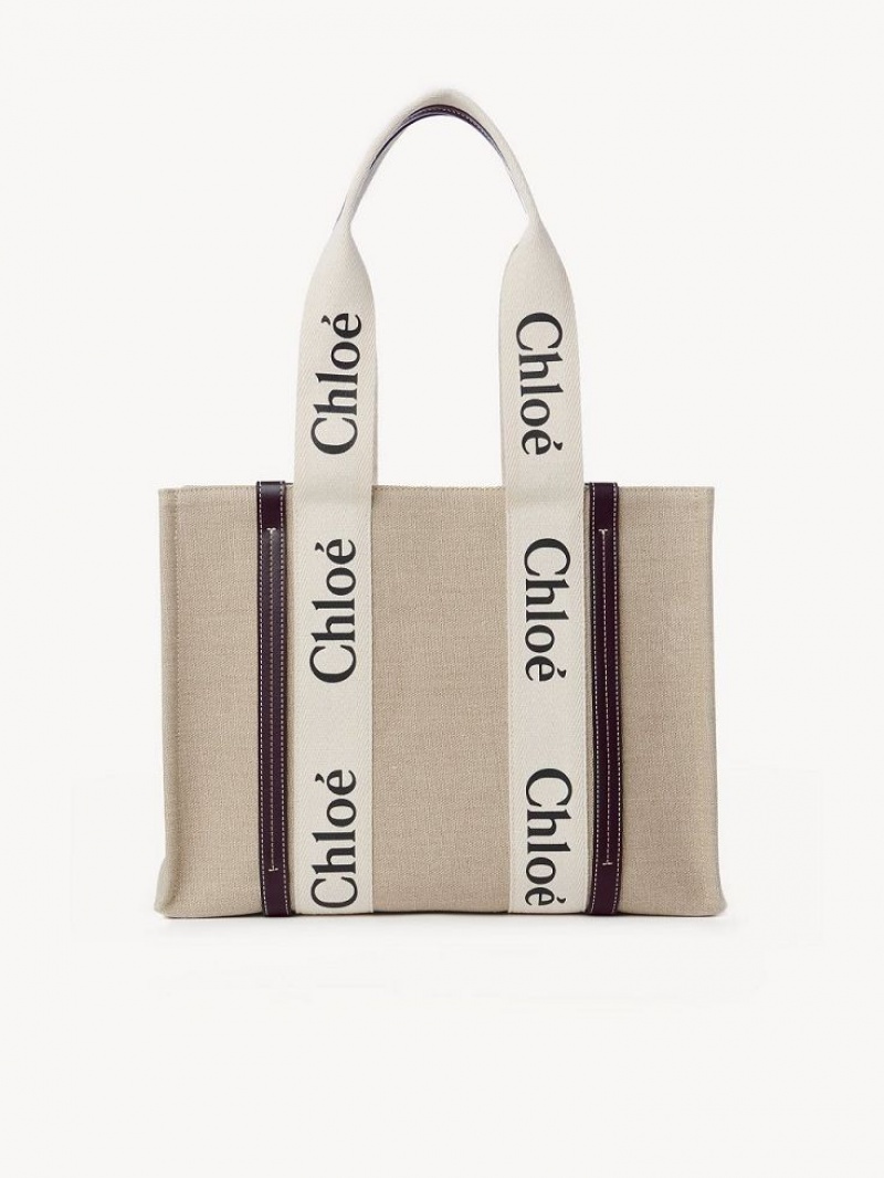Bolso Tote Chloe Medium Woody Azules | CHE-SR13362