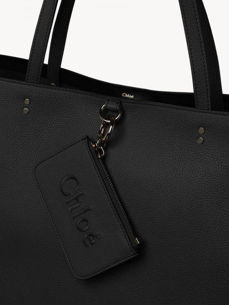 Bolso Tote Chloe Sense Medium East-west Negros | CHE-SR13327