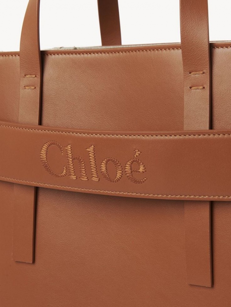 Bolso Tote Chloe Sense Medium Marrom | CHE-SR13396
