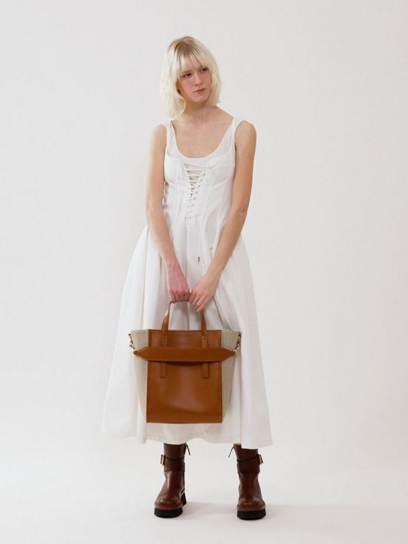 Bolso Tote Chloe Sense Medium Marrom | CHE-SR13396