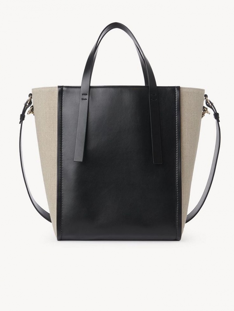 Bolso Tote Chloe Sense Medium Negros | CHE-SR13358