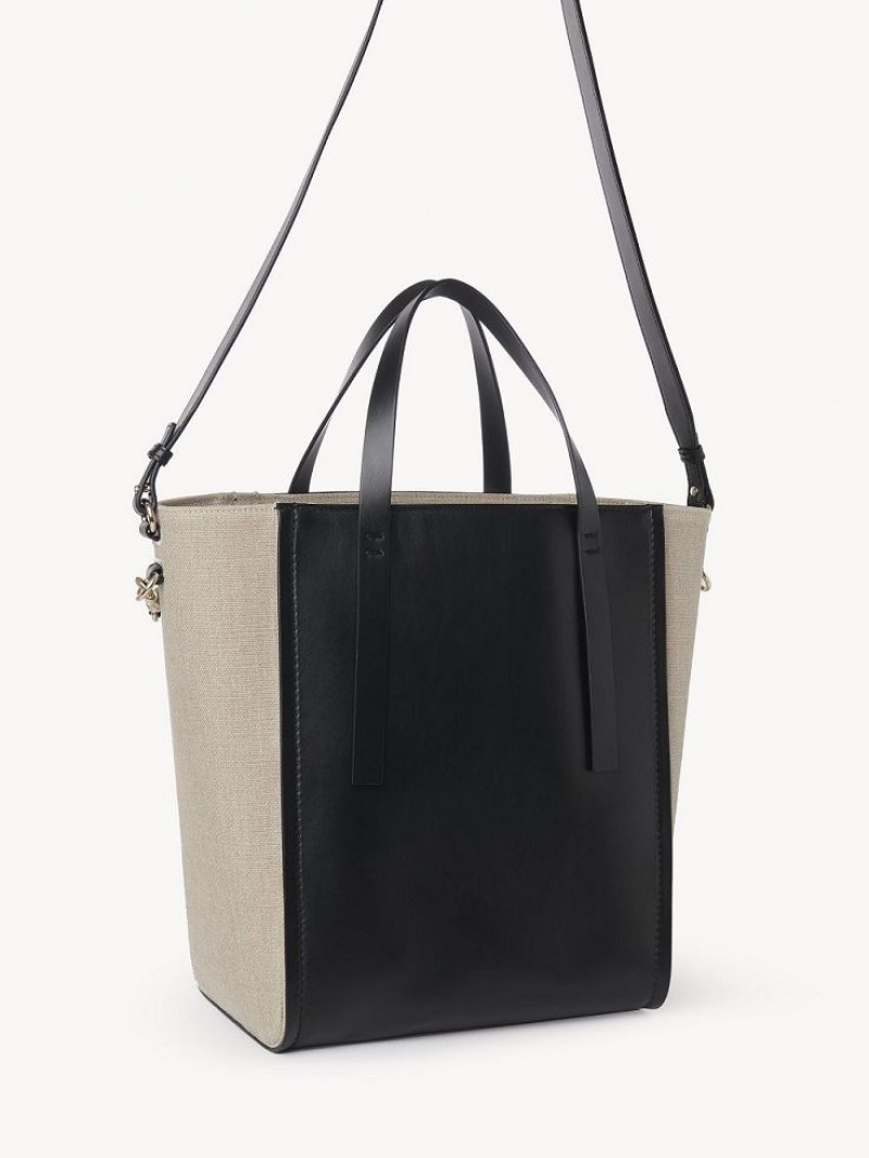 Bolso Tote Chloe Sense Medium Negros | CHE-SR13358