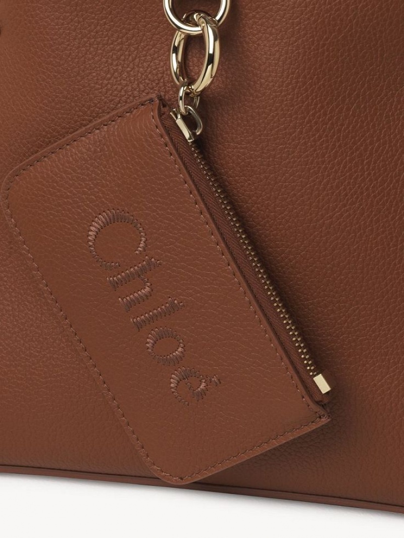 Bolso Tote Chloe Sense Small East-west Marrom | CHE-SR13326