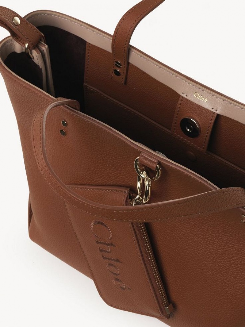 Bolso Tote Chloe Sense Small East-west Marrom | CHE-SR13326