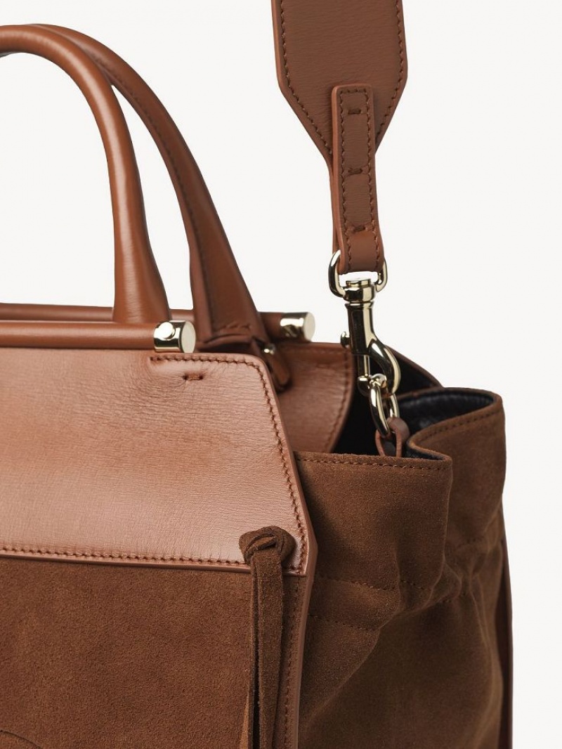 Bolso Tote Chloe Steph Medium Double Carry Marrom | CHE-SR13290