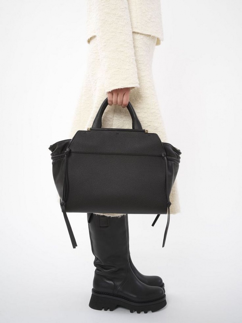 Bolso Tote Chloe Steph Medium Double Carry Negros | CHE-SR13372