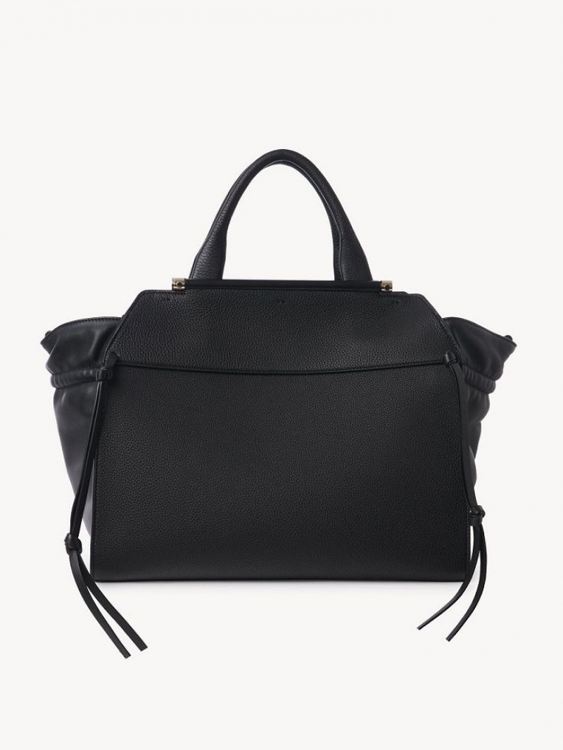 Bolso Tote Chloe Steph Medium Double Carry Negros | CHE-SR13372