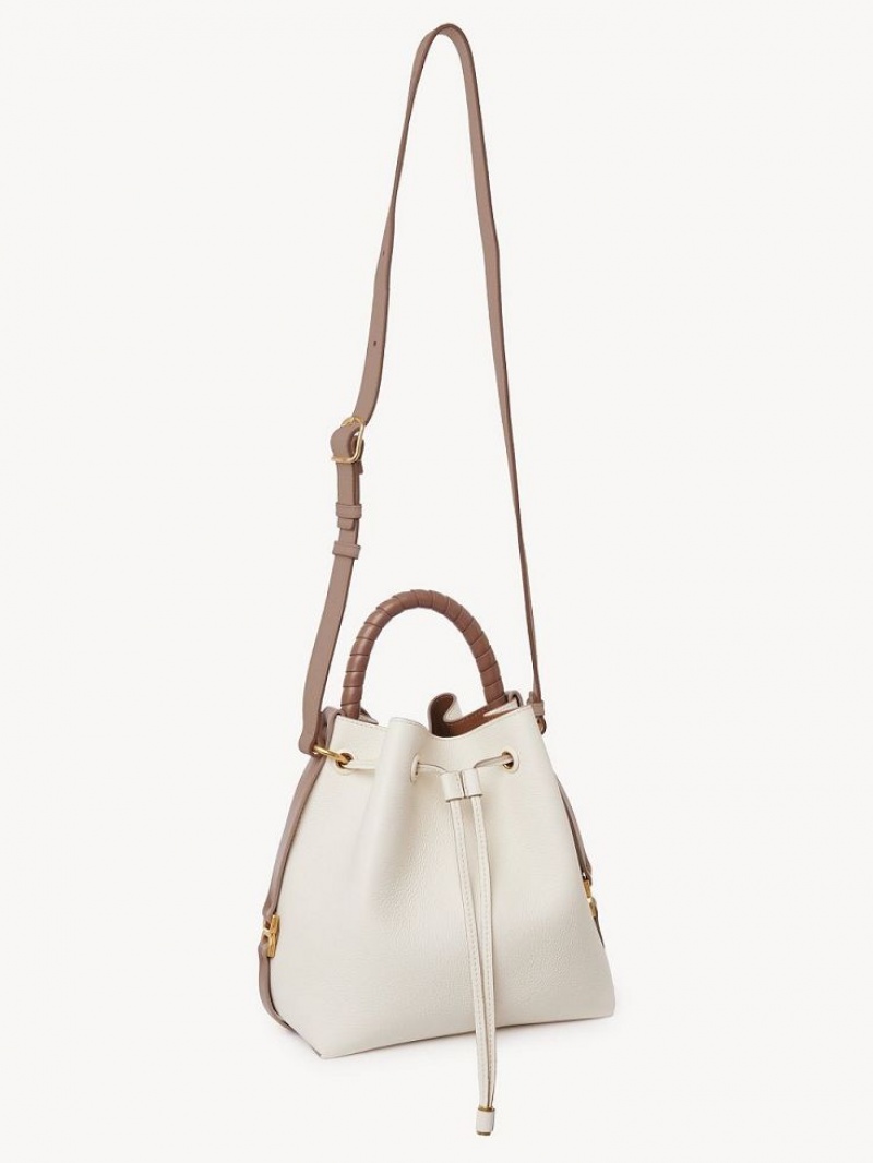 Bolsos Cruzados Chloe Marcie Bucket Blancos | CHE-SR13615