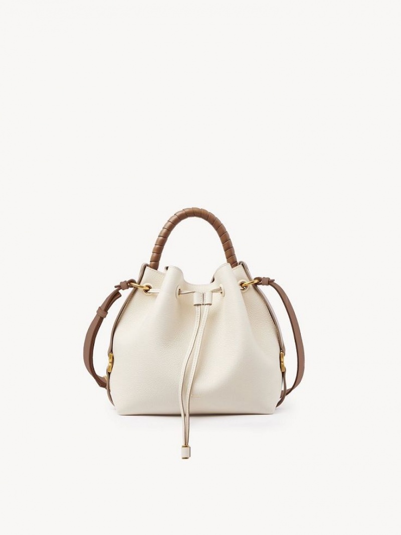 Bolsos Cruzados Chloe Marcie Bucket Blancos | CHE-SR13615