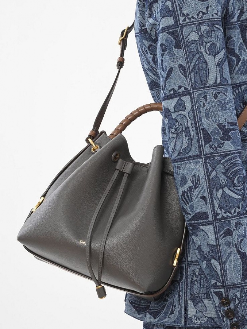 Bolsos Cruzados Chloe Marcie Bucket Grises | CHE-SR13460
