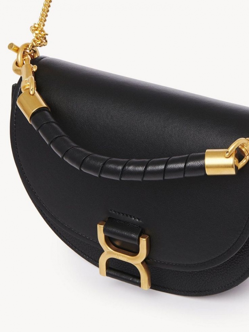 Bolsos Cruzados Chloe Marcie Chain Flap Negros | CHE-SR13591
