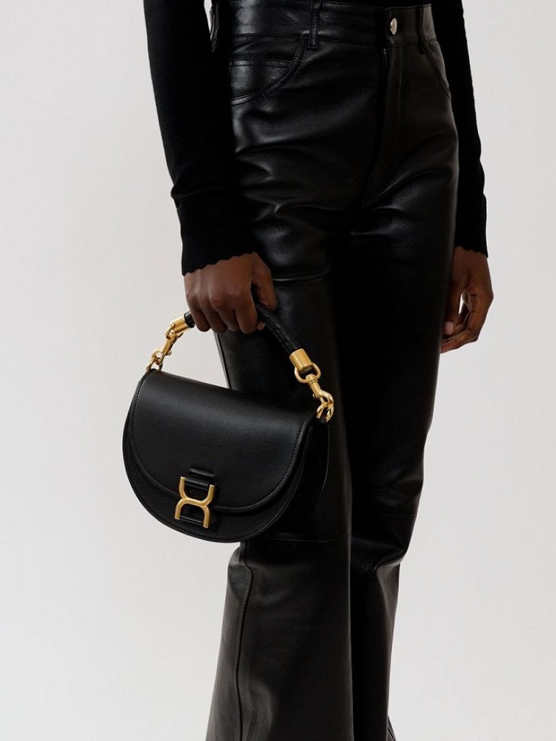 Bolsos Cruzados Chloe Marcie Chain Flap Negros | CHE-SR13591