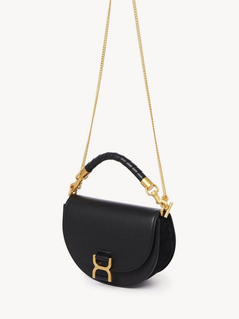 Bolsos Cruzados Chloe Marcie Chain Flap Negros | CHE-SR13591